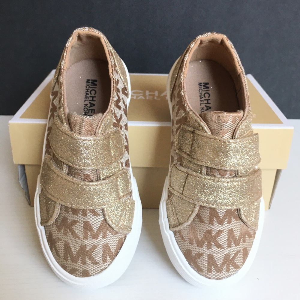 Tan/Gold Toddler Michael Kors Ashanti Strap 8T